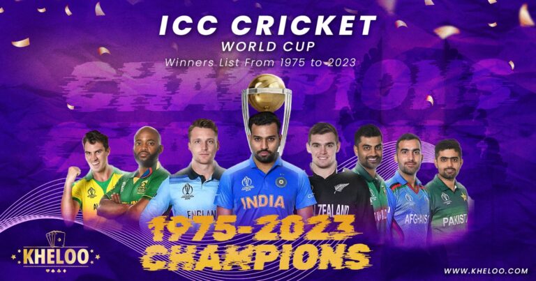 ICC All Format Cricket World Cup Winners List From 1975 to 2023