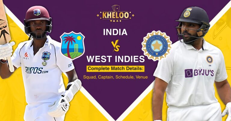 India vs West Indies Complete Match Details Squad, Captain, Schedule, Venue
