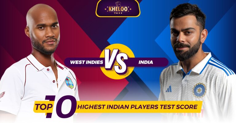 Top 10 Highest Indian Players Test Score against WI