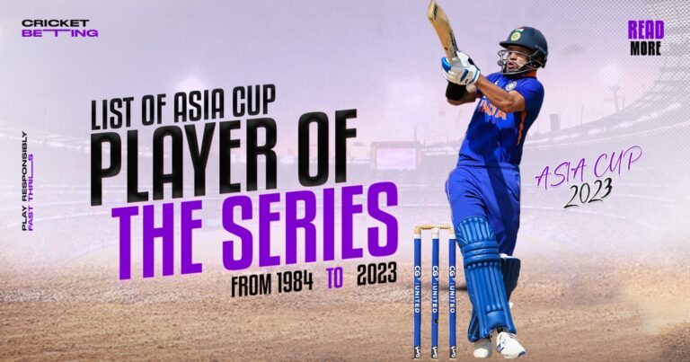 List of Asia Cup Player of the series from 1984 to 2023