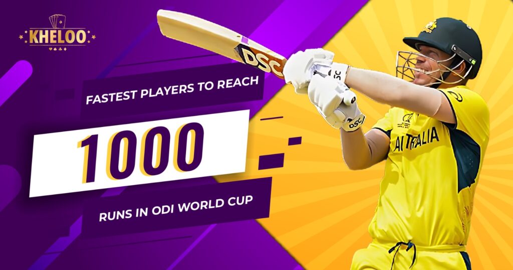 Fastest Players to Reach 1000 Runs in ODI World Cup Kheloo