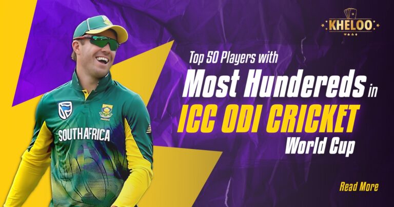 Top 50 Players with Most Hundreds in ICC ODI Cricket World Cup