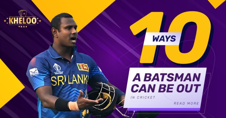 10 Ways a Batsman can be Out in Cricket