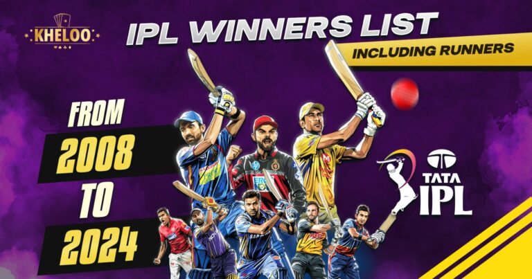 IPL Winners List From 2008 to 2024 Including Runners